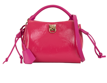 Small Iris, &pound;350, Handbags, Pink, Patent Leather, Front view